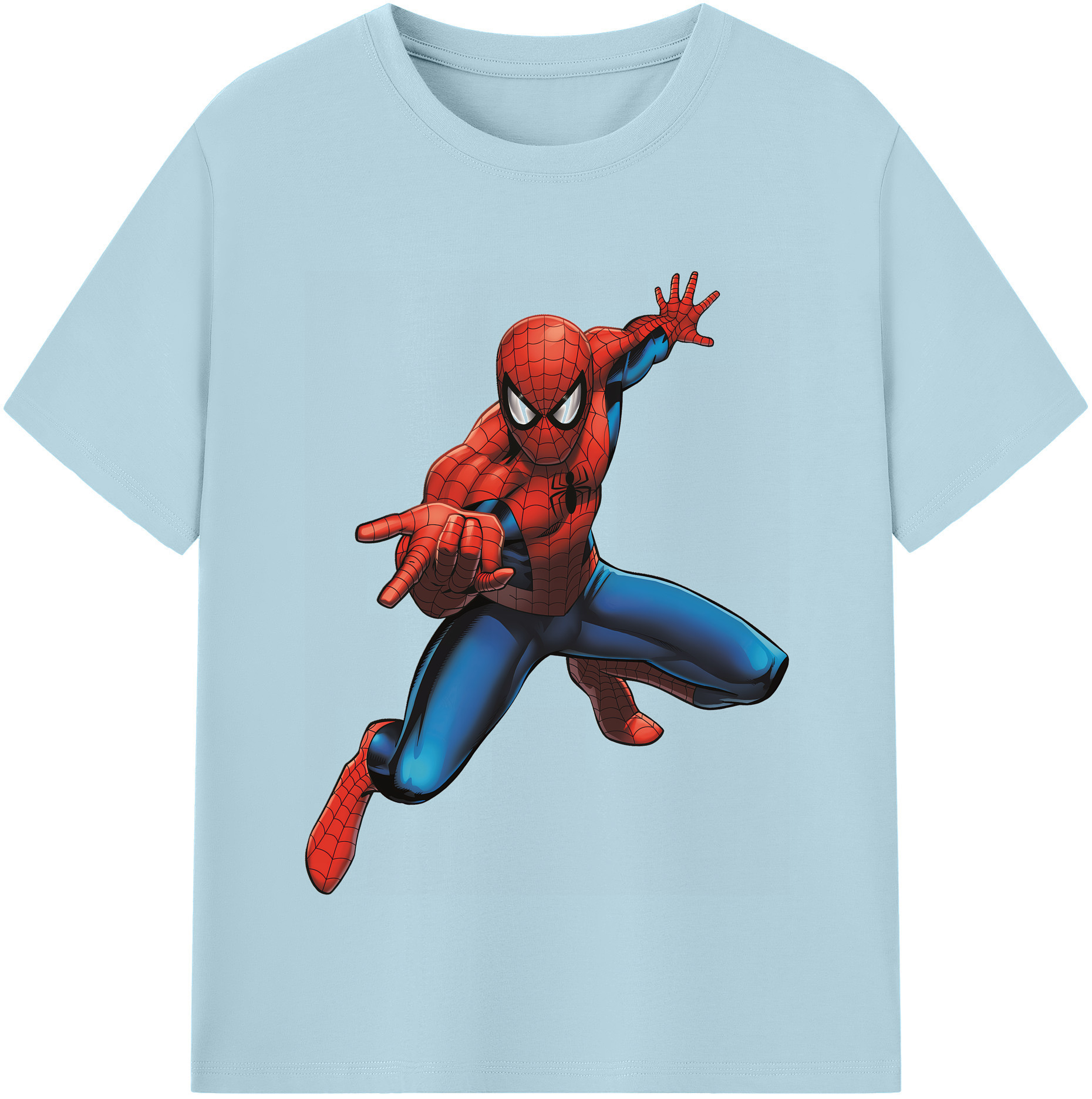 （画像用） Spider Man スパイダーマン 綿100％半袖Tシャツ（フロントプリント）